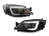 2008-2014 Subaru Impreza WRX LED Light Bar Headlights - Clear Corner