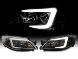 2008-2014 Subaru Impreza WRX LED Light Bar Headlights - Clear Corner