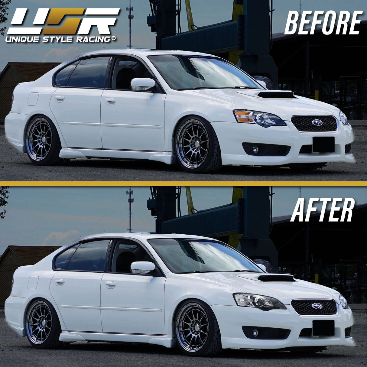 2005-2007 Subaru Legacy Clear Black Projector Headlight