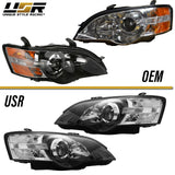2005-2007 Subaru Legacy Clear Black Projector Headlight