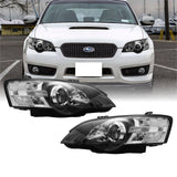 2005-2007 Subaru Legacy Clear Black Projector Headlight
