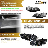 2005-2007 Subaru Legacy Clear Black Projector Headlight