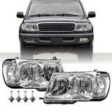 1998-2005 Toyota Land Cruiser Crystal Headlights w/ Corner 1pc Design