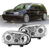 1999-2004 Volkswagen Golf GTI E-Code Chrome Projector Headlights