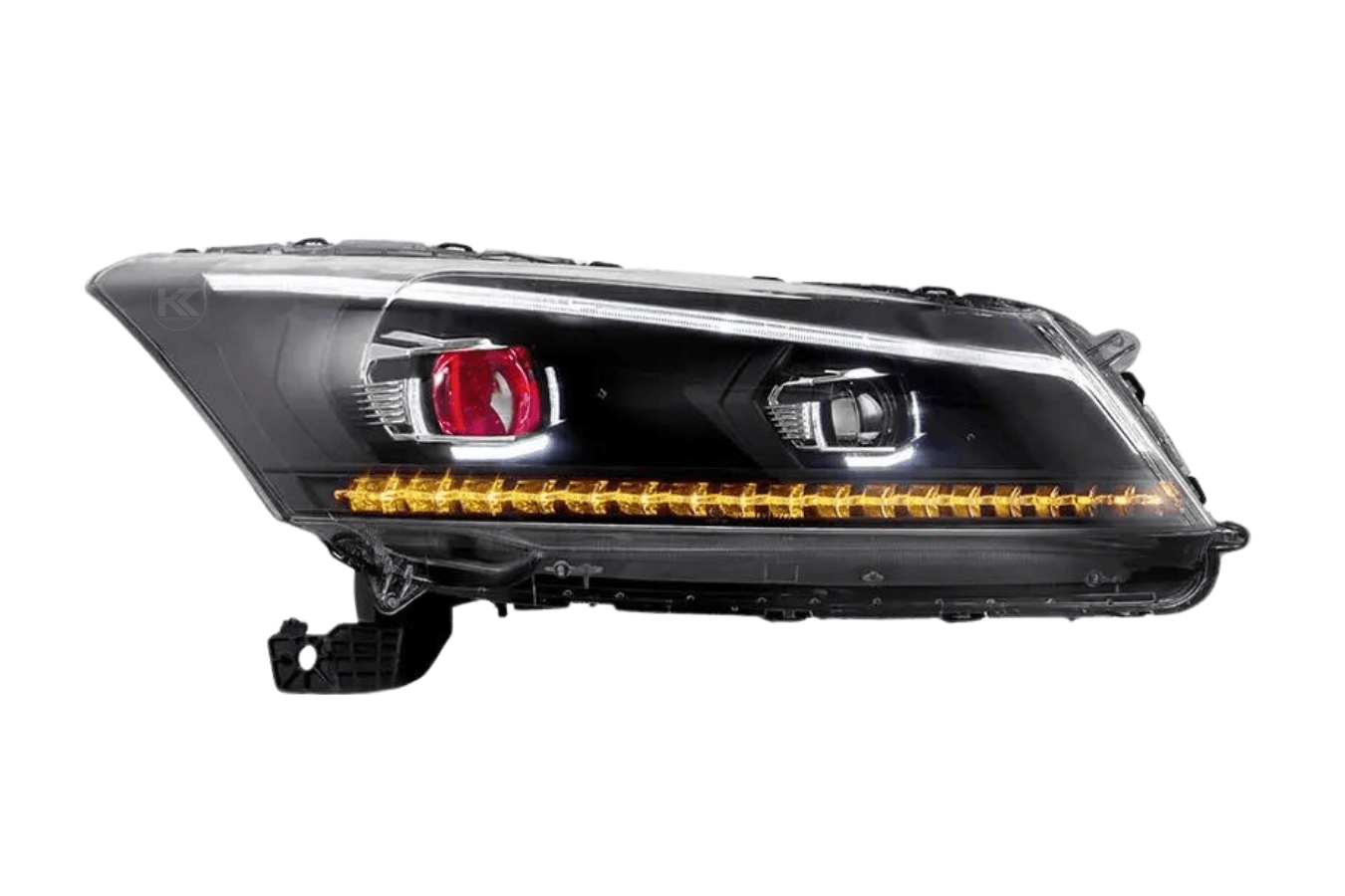 Honda Accord 8th Gen Inspired Black Demon Eyes and Ordinary Projector Headlights (2008-2012) - K2 Industries