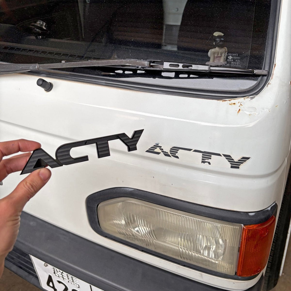 Honda Acty HA(1-4) & HH(1-4) (1988-1999) Front "ACTY" Emblem Replacement