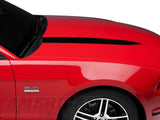 SEC10 Hood Accent Decal; Gloss Black (10-12 Mustang GT, V6)