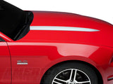 SEC10 Hood Accent Decal; Silver (10-12 Mustang GT, V6)