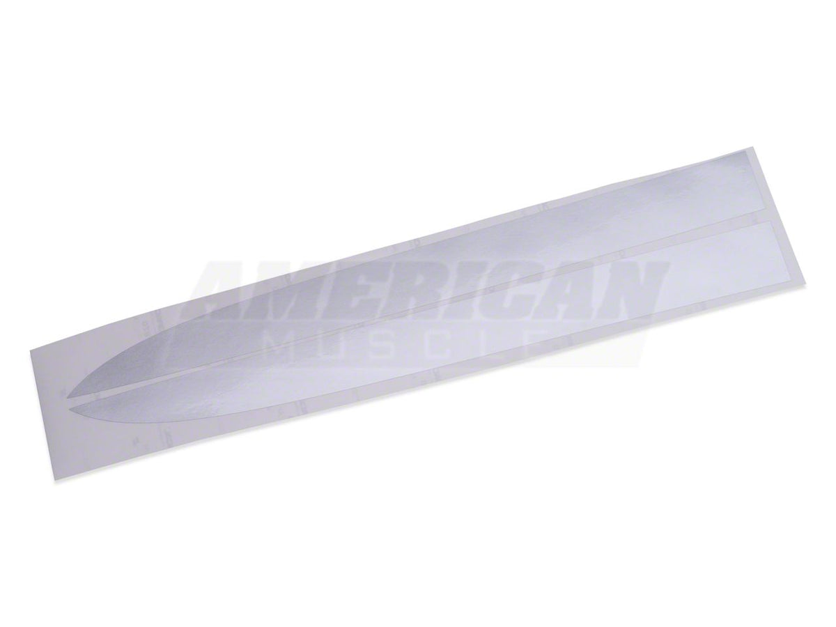 SEC10 Hood Accent Decal; Silver (10-12 Mustang GT, V6)