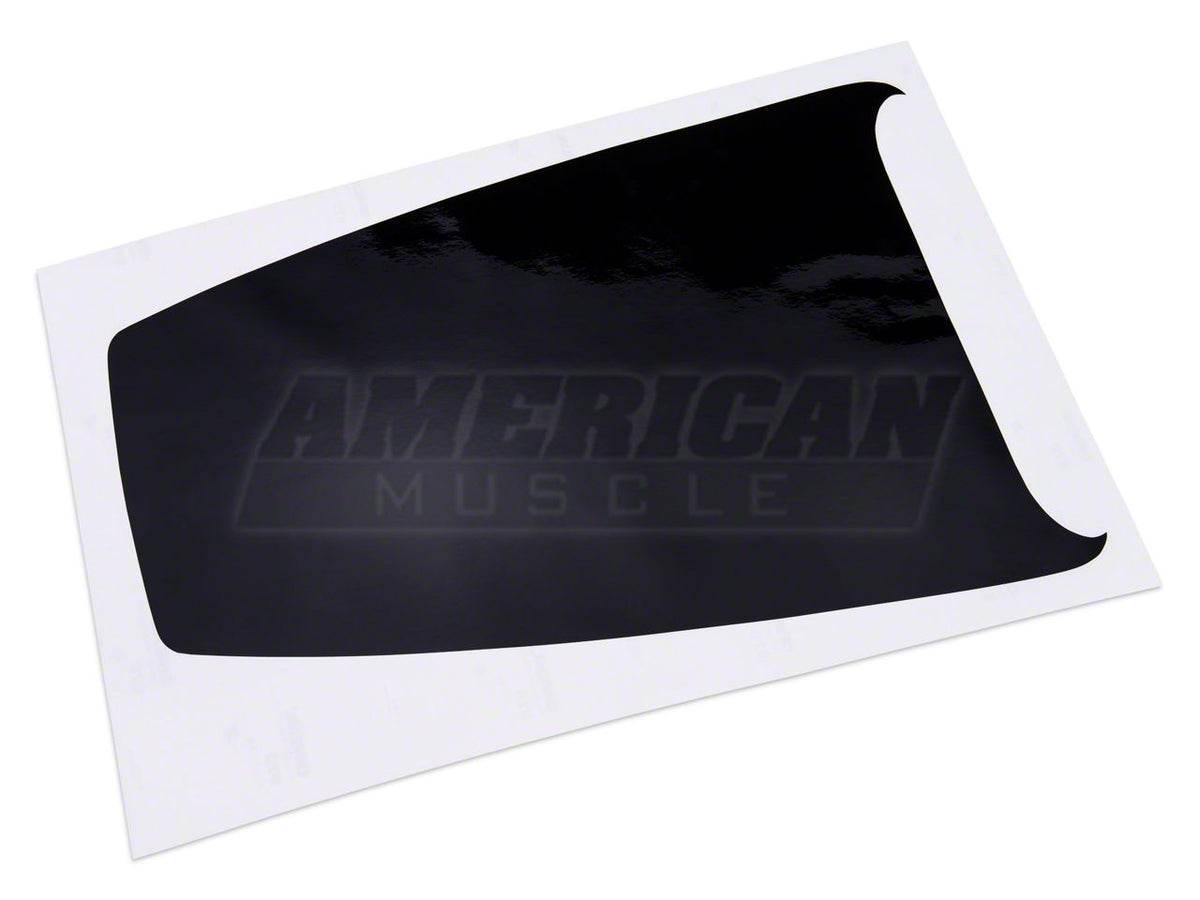 SEC10 Hood Accent Decal; Gloss Black (99-04 Mustang GT; 99-02 Mustang V6)