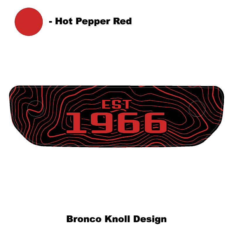 1966 Topographic Shifter Plate (Printed Series + Acrylic) - 2021+ Bronco