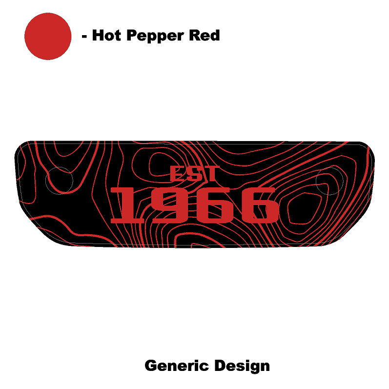 1966 Topographic Shifter Plate (Printed Series + Acrylic) - 2021+ Bronco