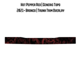 Topo Trunk Trim Overlay / Protector - 2021+ Bronco