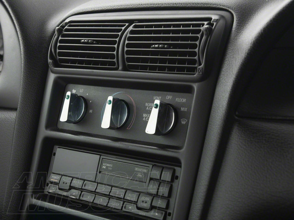 Speedform Modern Billet A/C Knobs; Polished (94-04 Mustang)