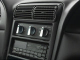 Speedform Modern Billet A/C Knobs; Polished (94-04 Mustang)