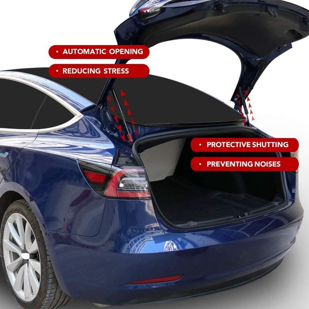 Hydraulic Trunk Support Rod for Model 3 | Automatic Full-Open | Upgraded Springs | Easy Install
