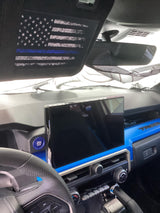 Sun Visor Airbag Label Distressed American Flag Overlays - 2024+ Tacoma