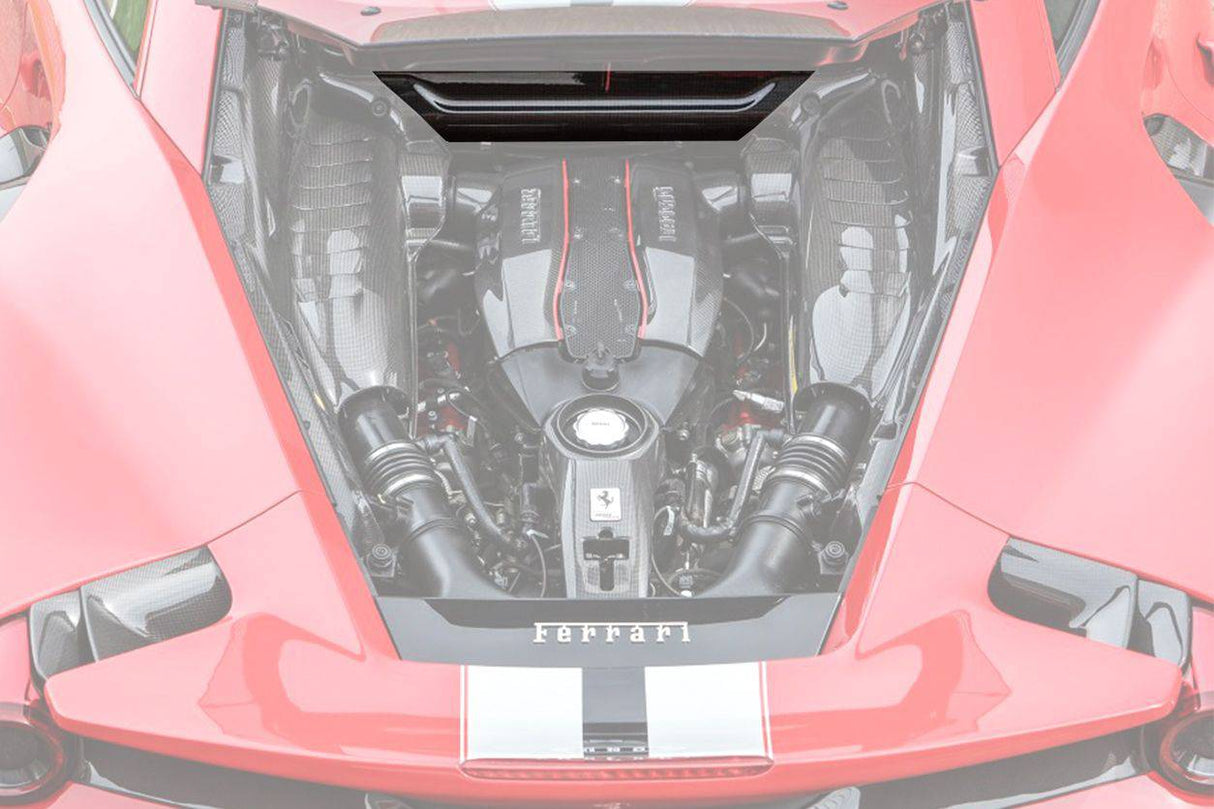 2015-2023 Ferrari Autoclave Carbon Fiber Firewall Cover | Engine Bay Trim panel Replacement | Fits 488GTB, 488PISTA, F8
