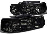 Spec-D OEM Replacement Headlights Chevy Silverado (99-02) [Euro Style] Black or Chrome Housing