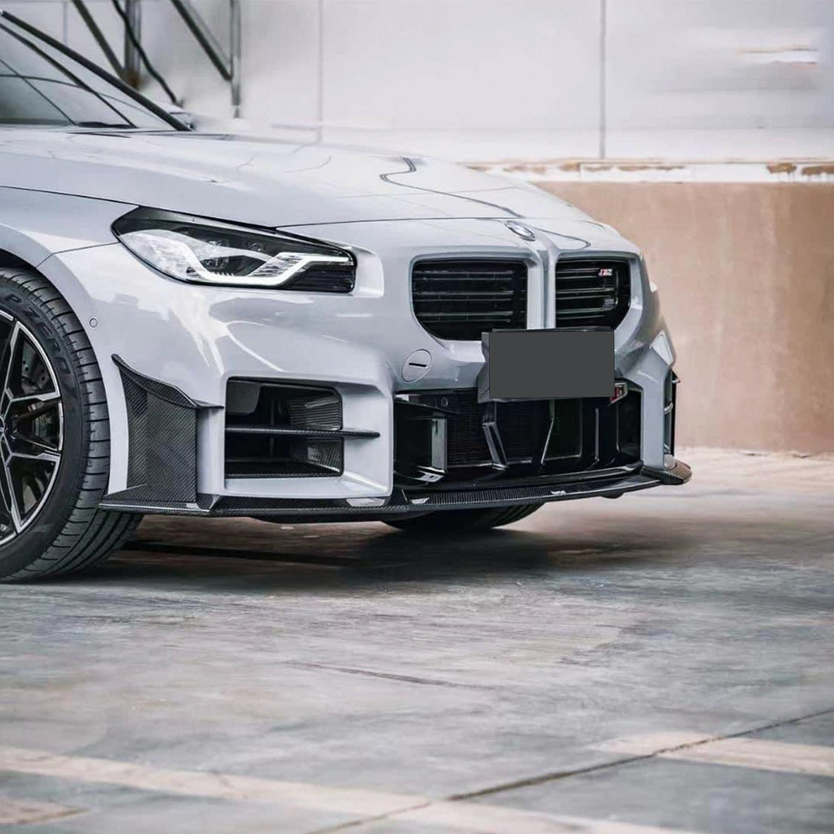 BMW 2 Series G87 M2 Carbon Fiber Front Bumper Center Lower Grille Kit (2023+)