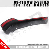 2009-2012 BMW E90 3 Series 328i 335i Front Bumper Lip PP 2PC