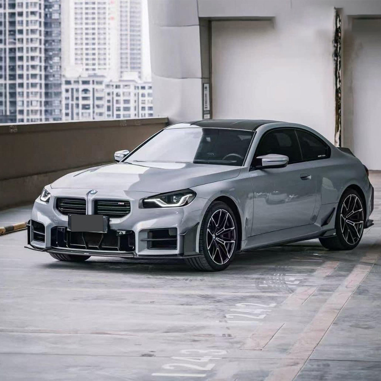 BMW 2 Series G87 M2 Carbon Fiber Front Bumper Center Lower Grille Kit (2023+)