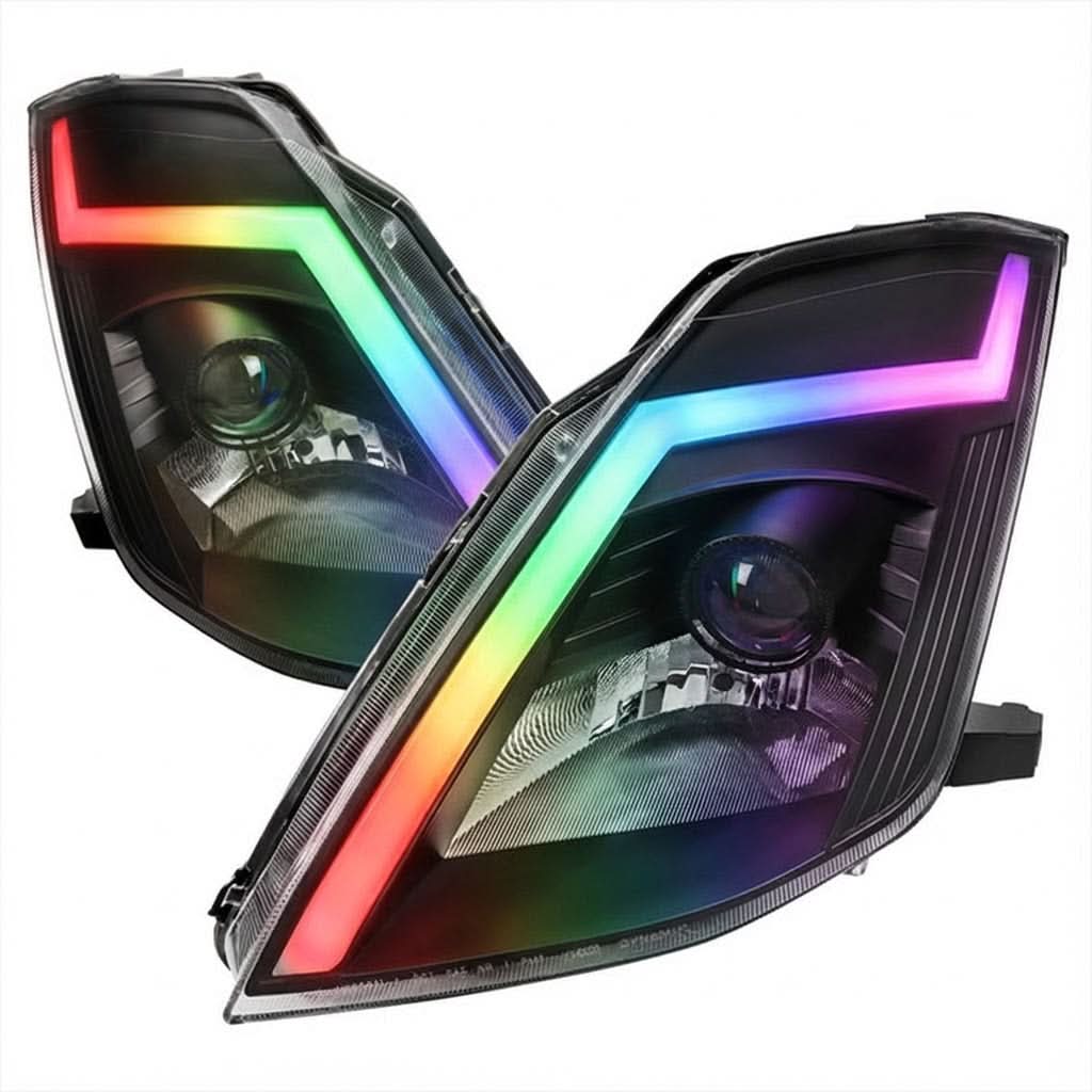 KOKI-350 LEDライト NTXGLOW RGB headlights (2003 - 2005 nissan 350z) – K2 Industries