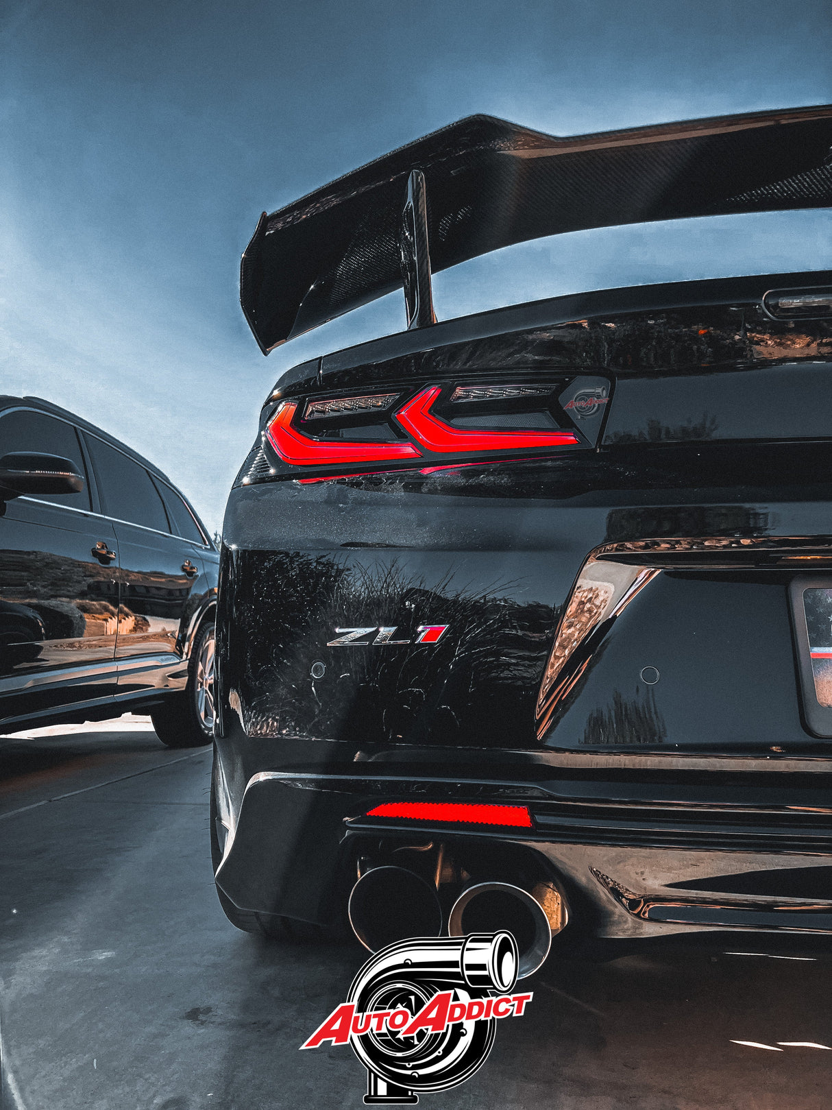 2016-2018 CHEVY CAMARO UMBRA LED TAILLIGHTS GLOSS BLACK/SMOKE LENS