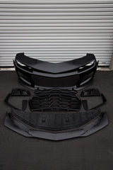 2010-2015 Chevy Camaro ZL1 1LE Track Package Front Bumper Conversion 11pcs Full Kit Flat BLK Body Kit