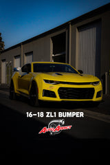 2016-2018 Chevy Camaro ZL1 Front Bumper Conversion 7pcs Ful Kit Flat BLK