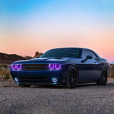 2008-2014 Dodge Challenger RGB Color Change OEM Replica Headlights Projector LED Lights