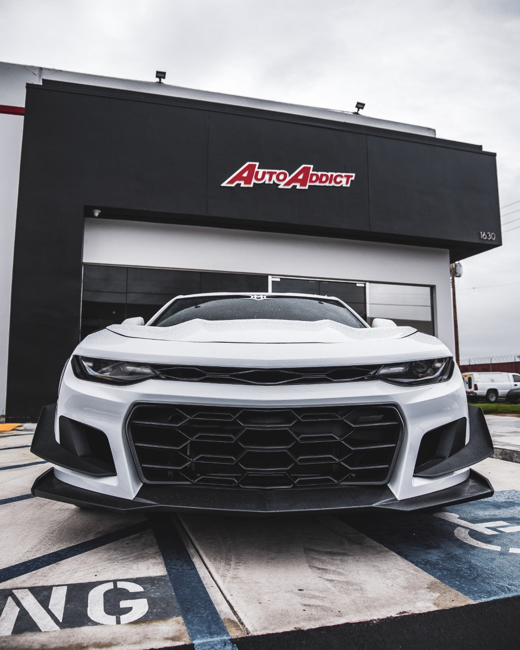 2019-2025 Chevy Camaro ZL1 1LE Track Package Front Bumper Conversion 13pcs Full Kit Flat BLK for Non-RS Headlights