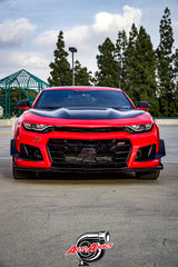 2019-2025 Chevy Camaro ZL1 1LE Track Package Front Bumper Conversion 13pcs Full Kit Flat BLK for RS Headlights