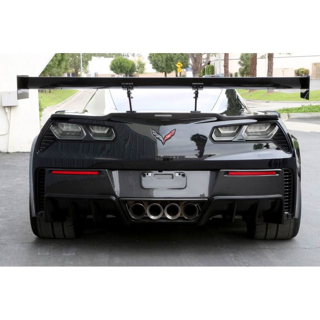 Chevrolet Corvette C7 Z06 / Grand Sport GTC500 Chassis Mount Carbon Fiber Adjustable Wing