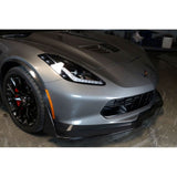 Chevrolet Corvette C7 Z06 Carbon Fiber Front Bumper Canards and Spats