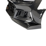 2019-2025 Chevy Camaro SS RS LT Black Panther ZL1 1LE 1PC Full Gloss Carbon Fiber Track Package Front Bumper Conversion for RS Headlights