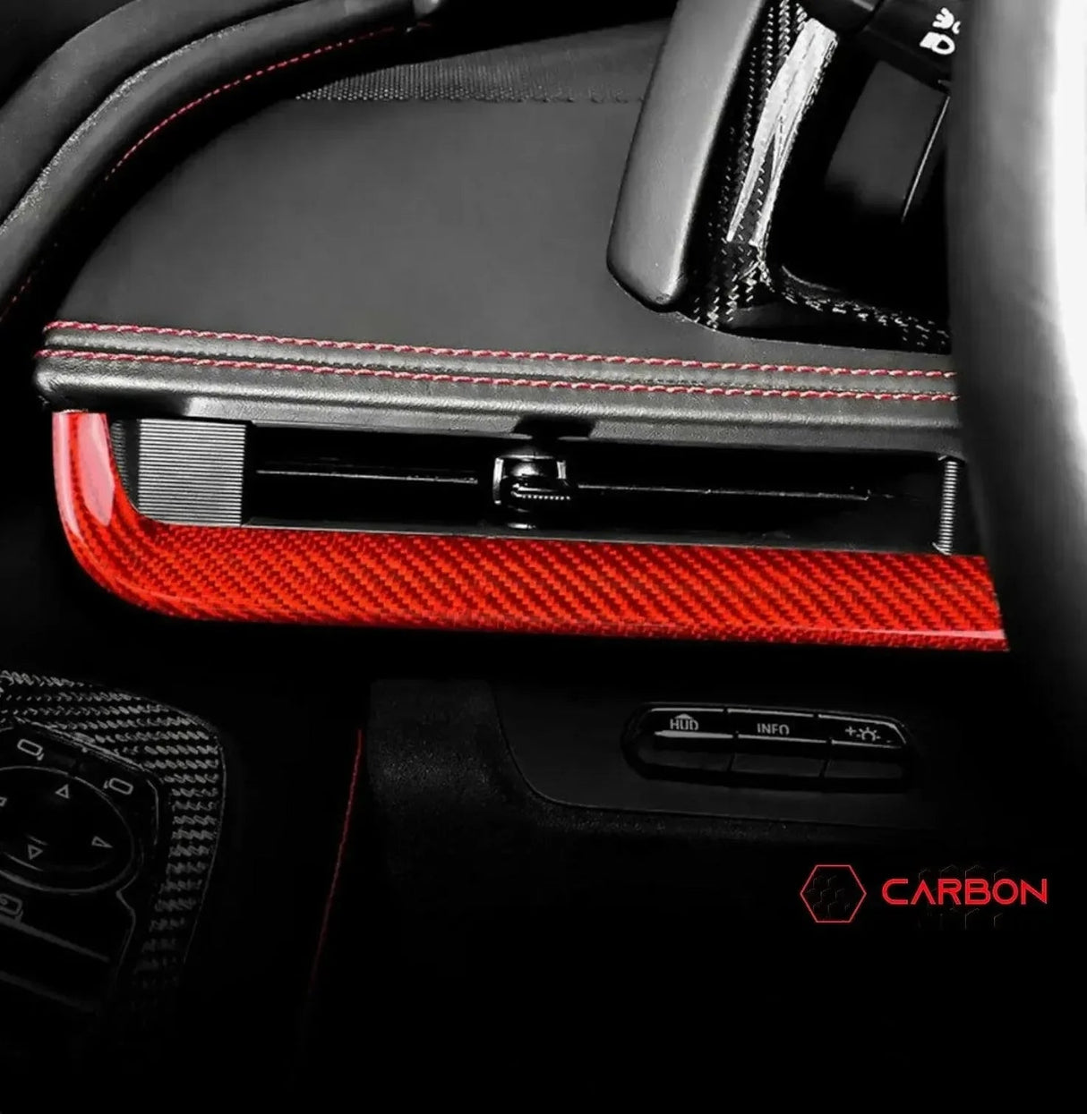 C8 Corvette Real Carbon Fiber Dash Chrome Trim Cover Kit | Interior Upgrade (2020–2025)