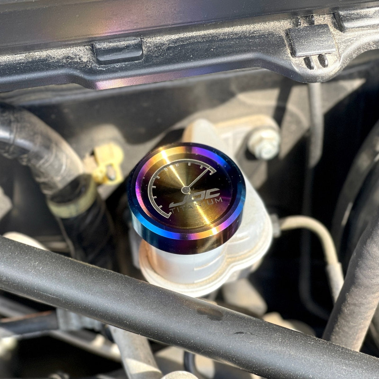 JDC Titanium Clutch Fluid Reservoir Cap Cover | BRZ/FR-S/86/Multiple Subaru Applications