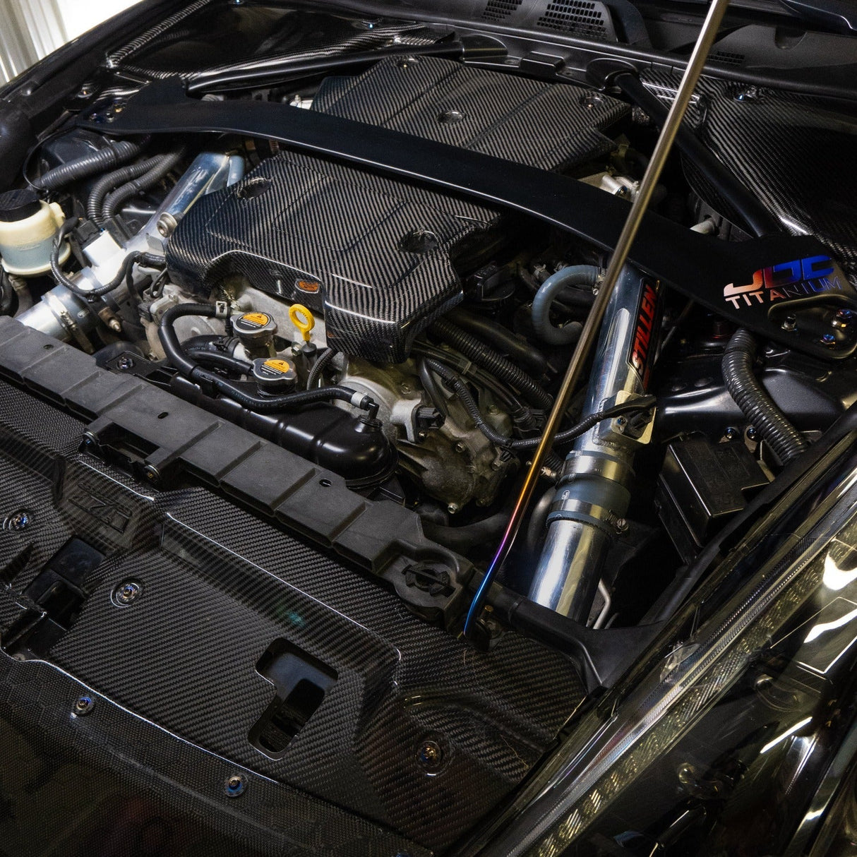 JDC Titanium Engine Bay Dress-Up Hardware Kit | Nissan 370z