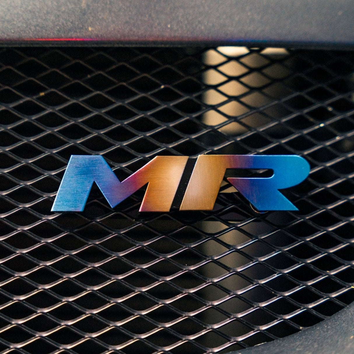 JDC Titanium "MR" Front Grill Badge | Mitsubishi Evo 8/9