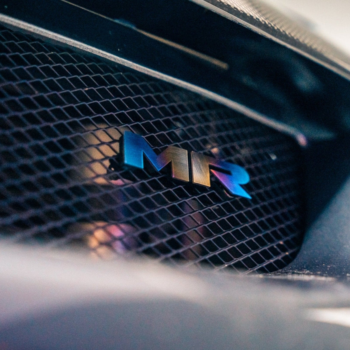 JDC Titanium "MR" Front Grill Badge | Mitsubishi Evo 8/9