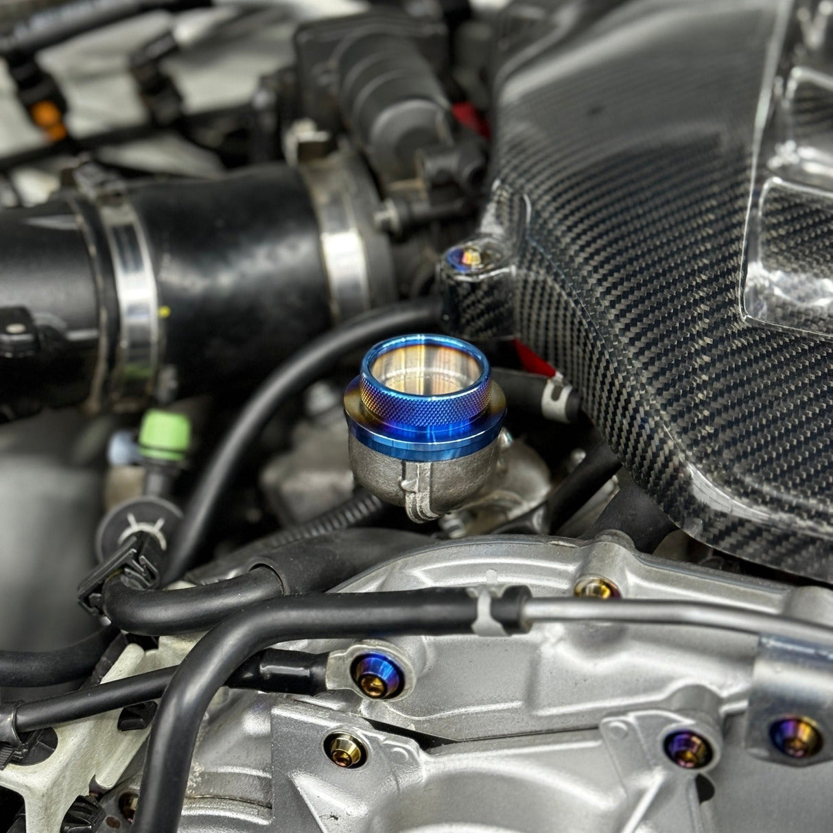 JDC Titanium Oil Cap | Nissan R35 GT-R/Multiple Nissan Applications