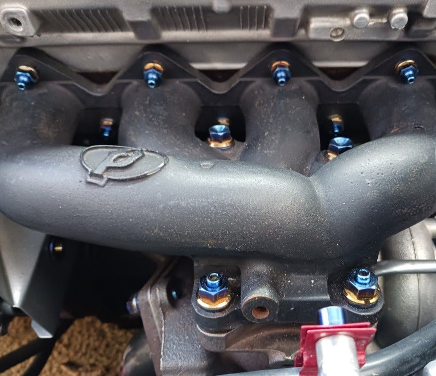 JDC Titanium Turbo to Manifold Hardware Kit for FP Manifolds | Evo 4-9/DSM