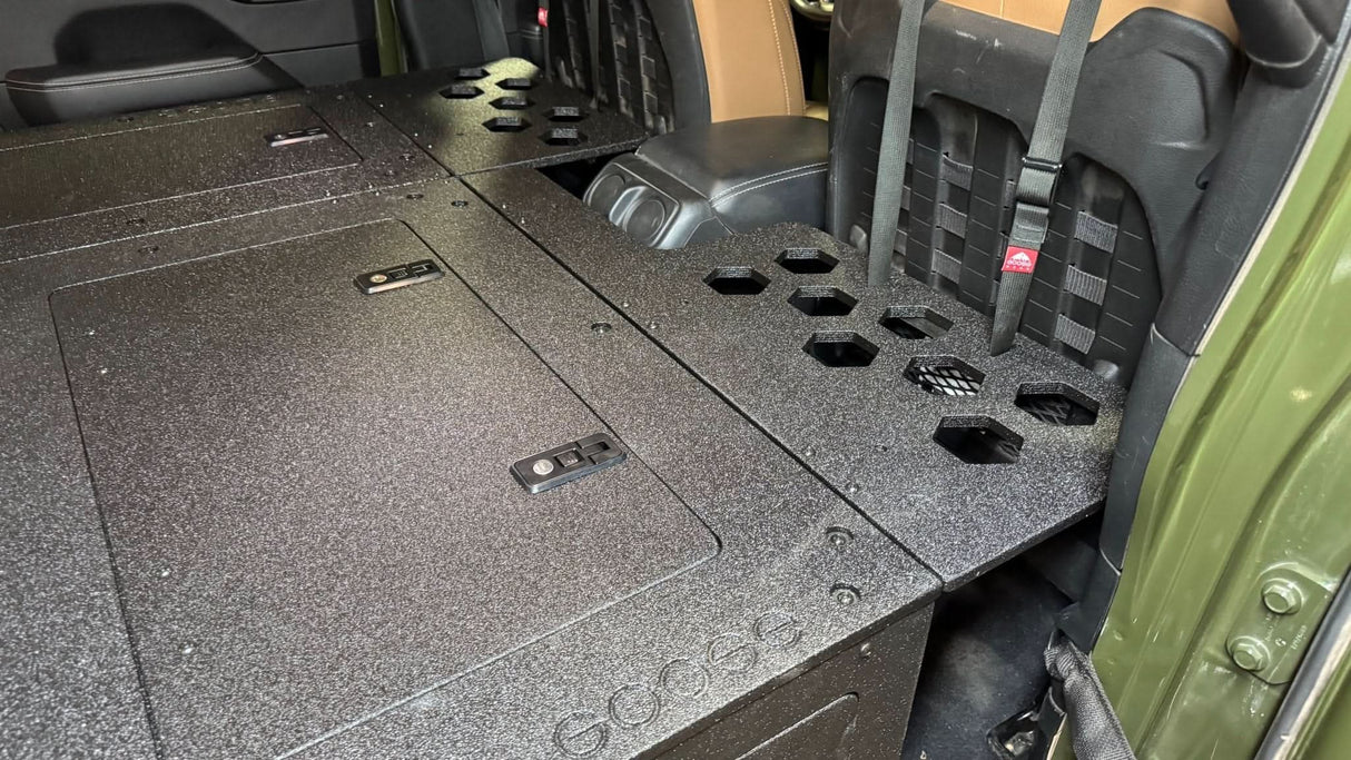Jeep Wrangler 2018-2023 JLU 4 Door - Second Row Seat Delete Plate System - 8" or 10" Module Based