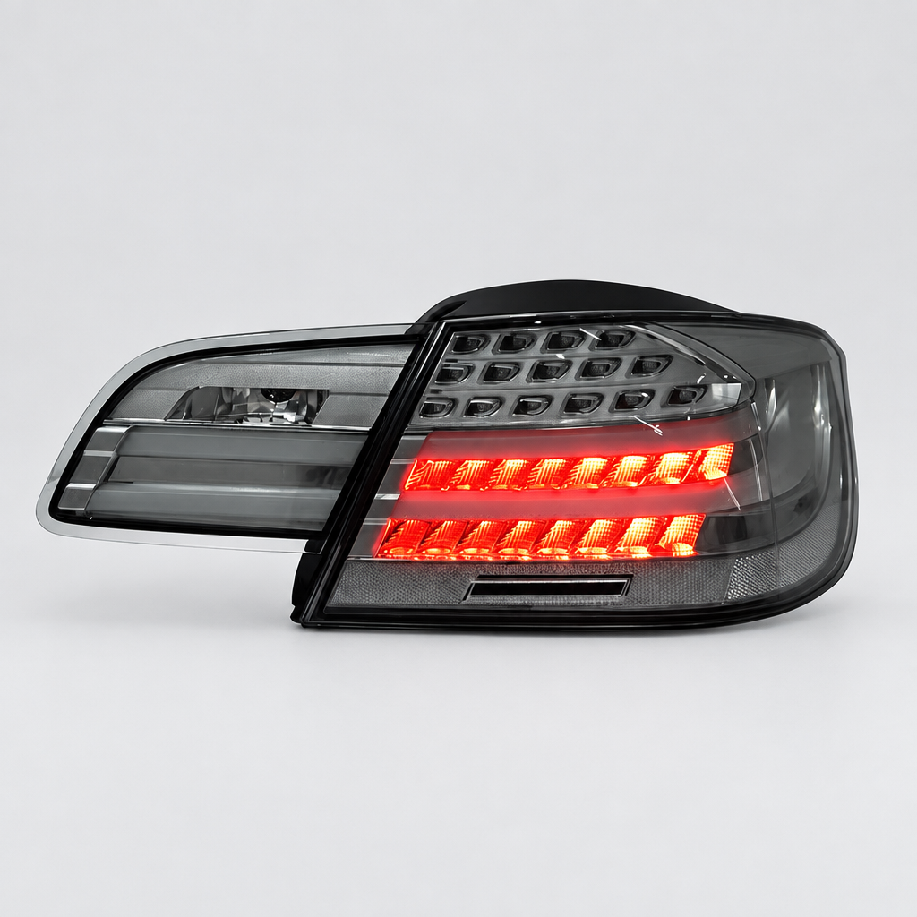 Outer and inner tail light components showing the supplier's illustrated red LED pattern