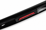 Gloss black E36 diffuser LED center panel with the original trapezoid lens, red upper light guide and nine lower optics on white