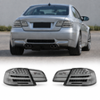 Silver BMW E92 M3 rear view with clear tail lights and matching left and right lamp assemblies