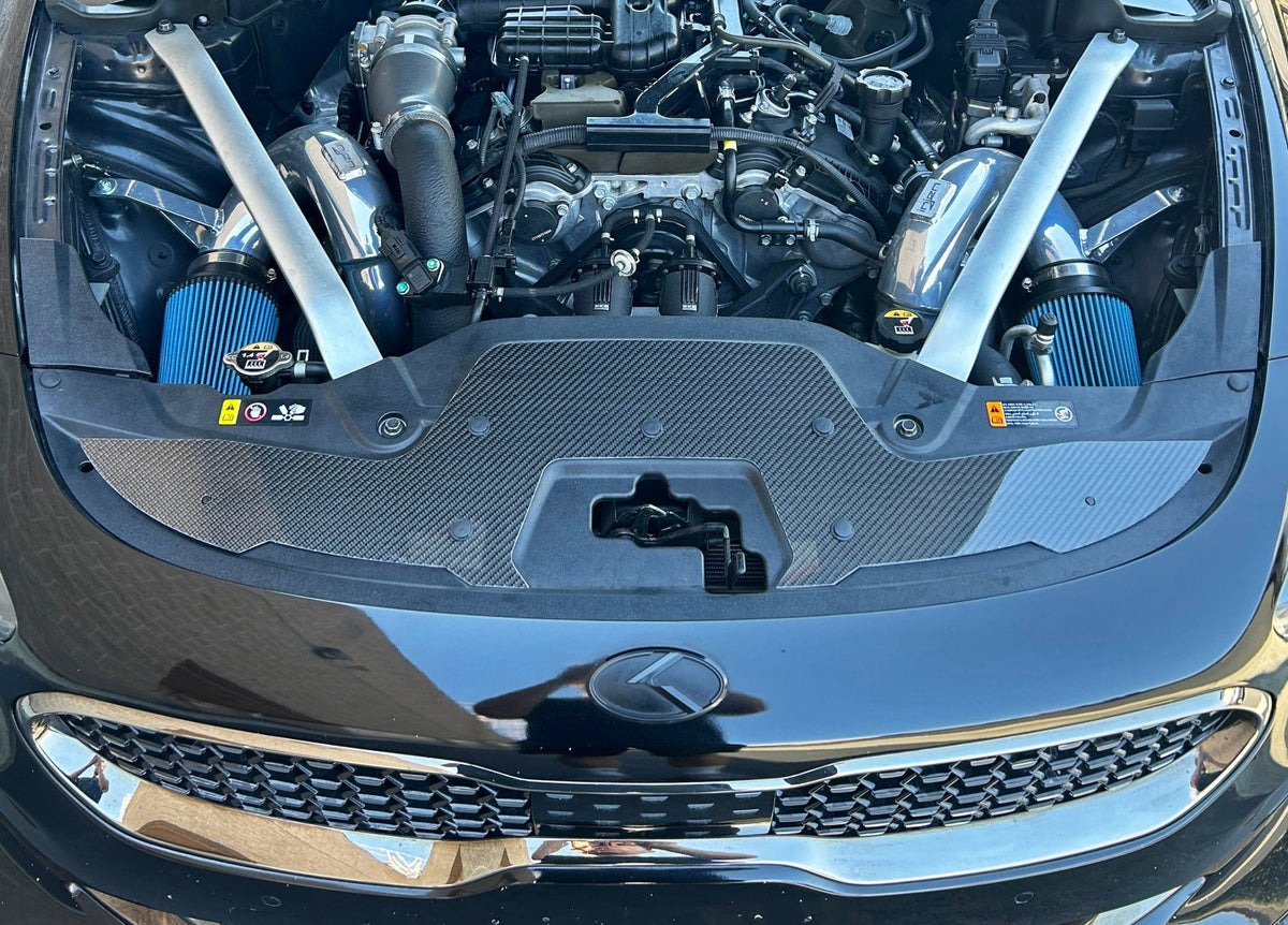 Kia Stinger (2018-2023) Carbon Fiber Radiator Cover Overlay
