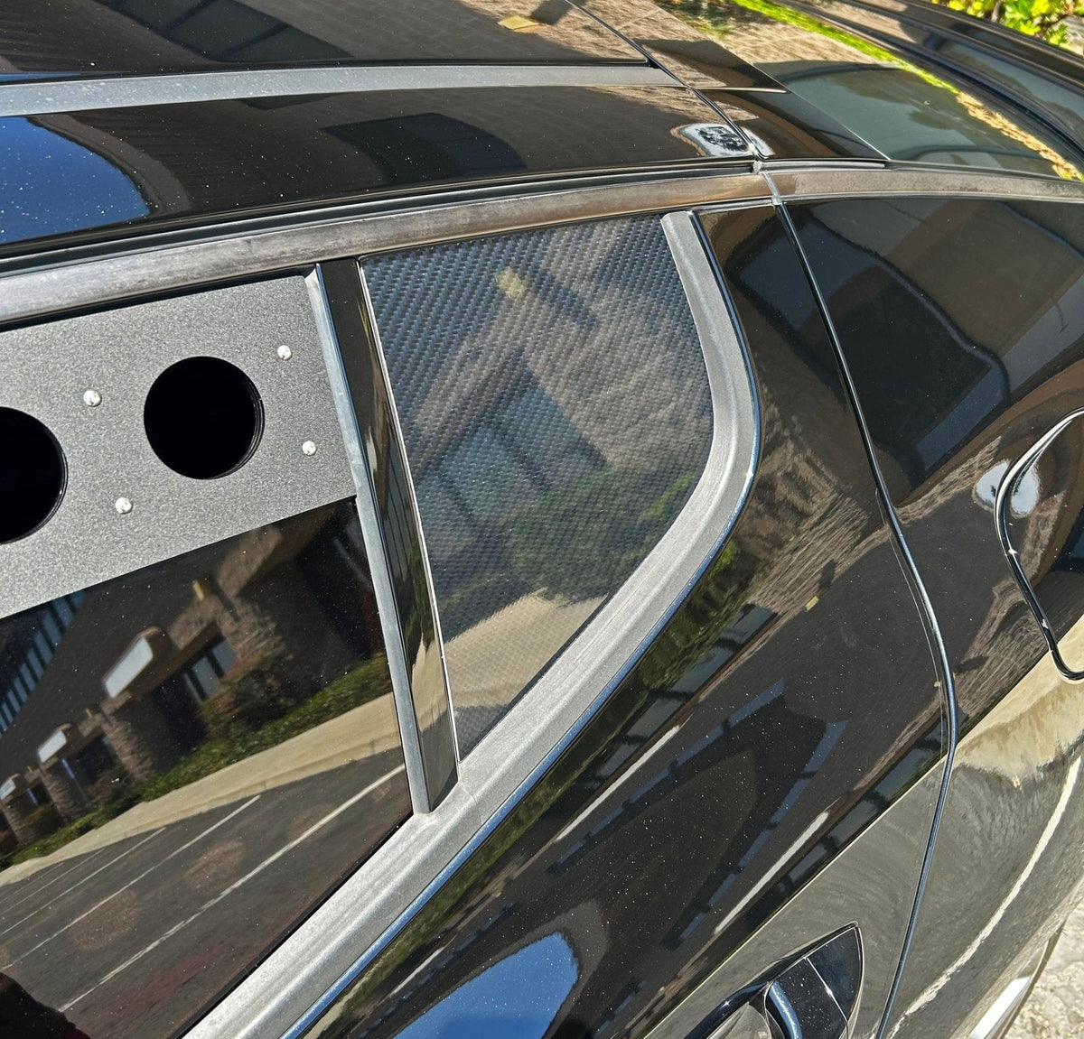 Kia Stinger (2018-2023) Carbon Fiber Rear Window Covers (PAIR)