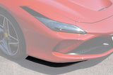 2019-2023 Ferrari F8 Tributo and Spider Autoclave Carbon Fiber Front Bumper Side Splitter  DarwinPRO (OE)